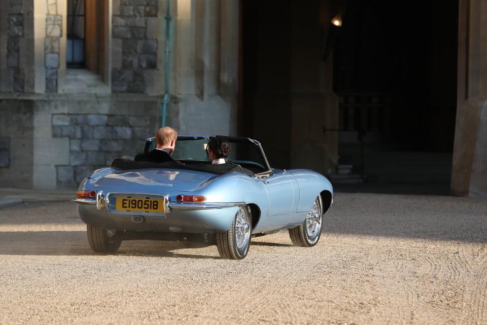 The car’s number plate was their wedding date. Photo: Getty