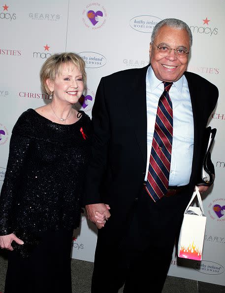 2007: Actor James Earl Jones and his wife Cecilia Hart arrive at a special performance of A.R. Gurney's 