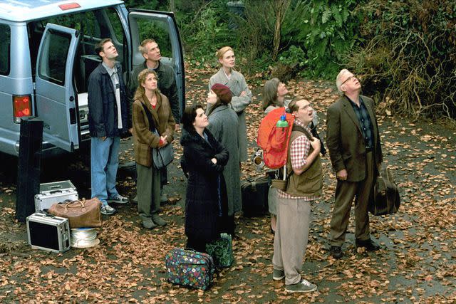 <p>Alamy</p> Melanie Lynskey and Julian Sands in the "Red Rose" with Matt Keeslar, Nancy Travis, Kimberly J. Brown, Emily Deschanel, Judith Ivey