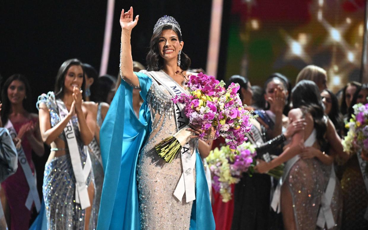 Sheynnis Palacios after winning the 2023 Miss Universe pageant