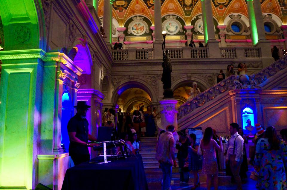 The DJ kept the dance floor going all night at the Library of Congress.