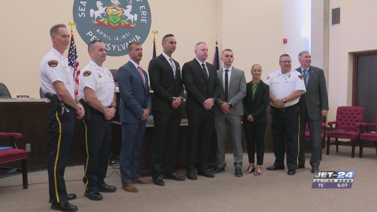 City of Erie welcomes five new police officers into their ranks