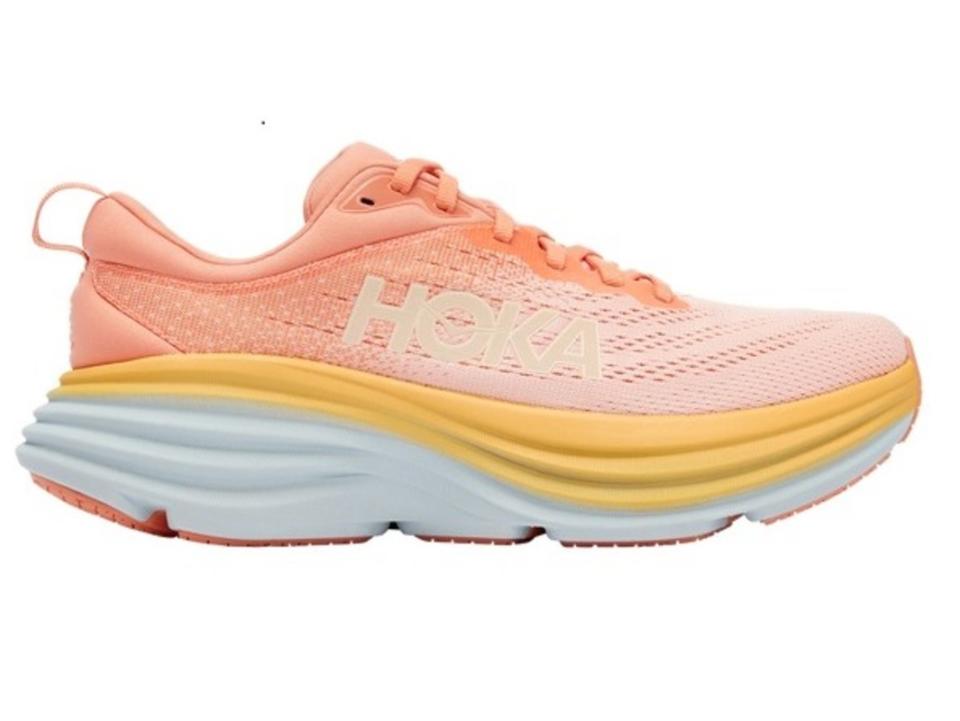 <p>Foot Locker</p><p><strong>Shoe: </strong>The Hoka Bondi 8.</p><p><strong>Why We Love It: </strong>Built for explosive runs, lighter strides, and exceptional performance, these runners are packed with a rear crash pad and a Durabrasion rubber outsole for a seamless ride.</p><p><strong>How To Buy It: </strong>Online shoppers can choose between multiple colorways of the X on the <a href="https://clicks.trx-hub.com/xid/arena_0b263_mensjournal?event_type=click&q=https%3A%2F%2Fgo.skimresources.com%2F%3Fid%3D106246X1726268%26url%3Dhttps%3A%2F%2Fwww.footlocker.com%2Fproduct%2Fhoka-bondi-8-womens%2F7952SCPP.html&p=https%3A%2F%2Fwww.mensjournal.com%2Fsneakers%2F5-sneakers-that-make-perfect-gifts-for-mothers-day%3Fpartner%3Dyahoo&ContentId=ci02d96d02100025fe&author=Pat%20Benson&page_type=Article%20Page&partner=yahoo&section=Adidas&site_id=cs02b334a3f0002583&mc=www.mensjournal.com" rel="nofollow noopener" target="_blank" data-ylk="slk:Foot Locker;elm:context_link;itc:0;sec:content-canvas" class="link ">Foot Locker</a> and <a href="https://clicks.trx-hub.com/xid/arena_0b263_mensjournal?event_type=click&q=https%3A%2F%2Fgo.skimresources.com%2F%3Fid%3D106246X1726268%26url%3Dhttps%3A%2F%2Fwww.champssports.com%2Fsearch%3Fquery%3Dhoka%20bondi%208&p=https%3A%2F%2Fwww.mensjournal.com%2Fsneakers%2F5-sneakers-that-make-perfect-gifts-for-mothers-day%3Fpartner%3Dyahoo&ContentId=ci02d96d02100025fe&author=Pat%20Benson&page_type=Article%20Page&partner=yahoo&section=Adidas&site_id=cs02b334a3f0002583&mc=www.mensjournal.com" rel="nofollow noopener" target="_blank" data-ylk="slk:Champs Sports;elm:context_link;itc:0;sec:content-canvas" class="link ">Champs Sports</a> websites.</p>