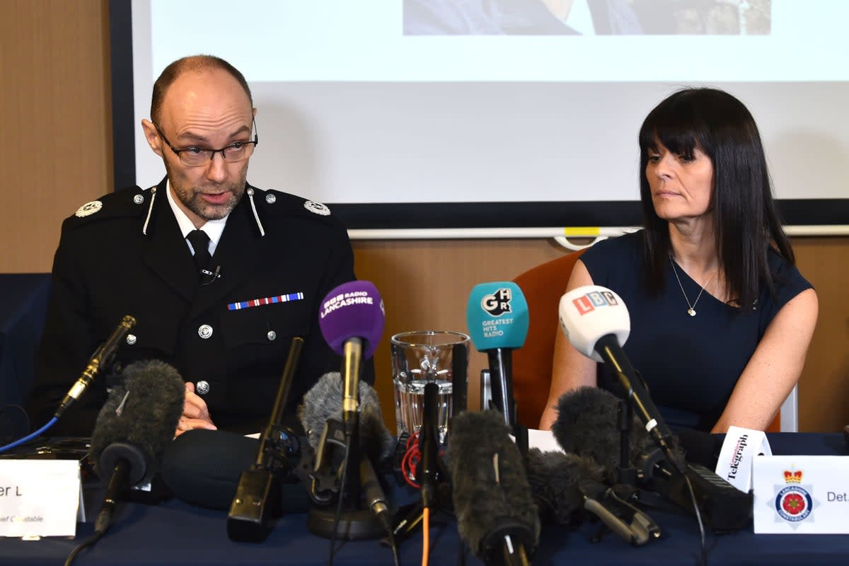 Assistant Chief Constable Peter Lawson and Detective Superintendent Rebecca Smith (PA Wire)