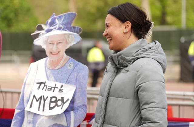 Royal fan Alyssa Whaanga camping out on The Mall