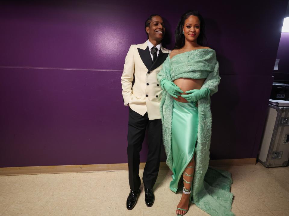 Rihanna and ASAP Rocky at 2023 Oscars on March 12, 2023.