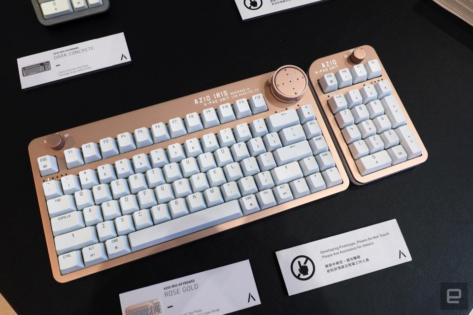 Images of the AZIO Iris prototype keyboard from Computex 2019