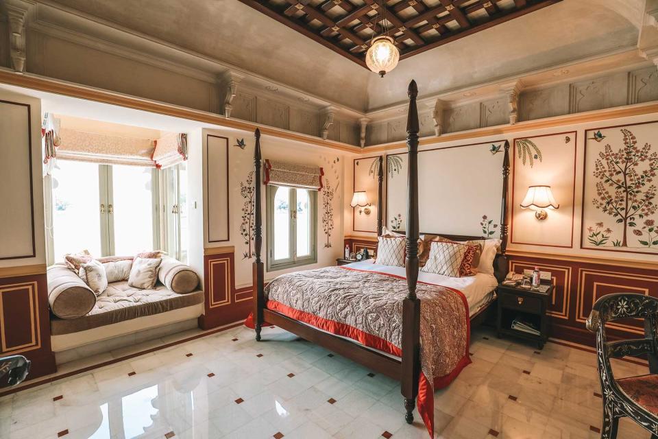 Guest room at Taj Lake Palace