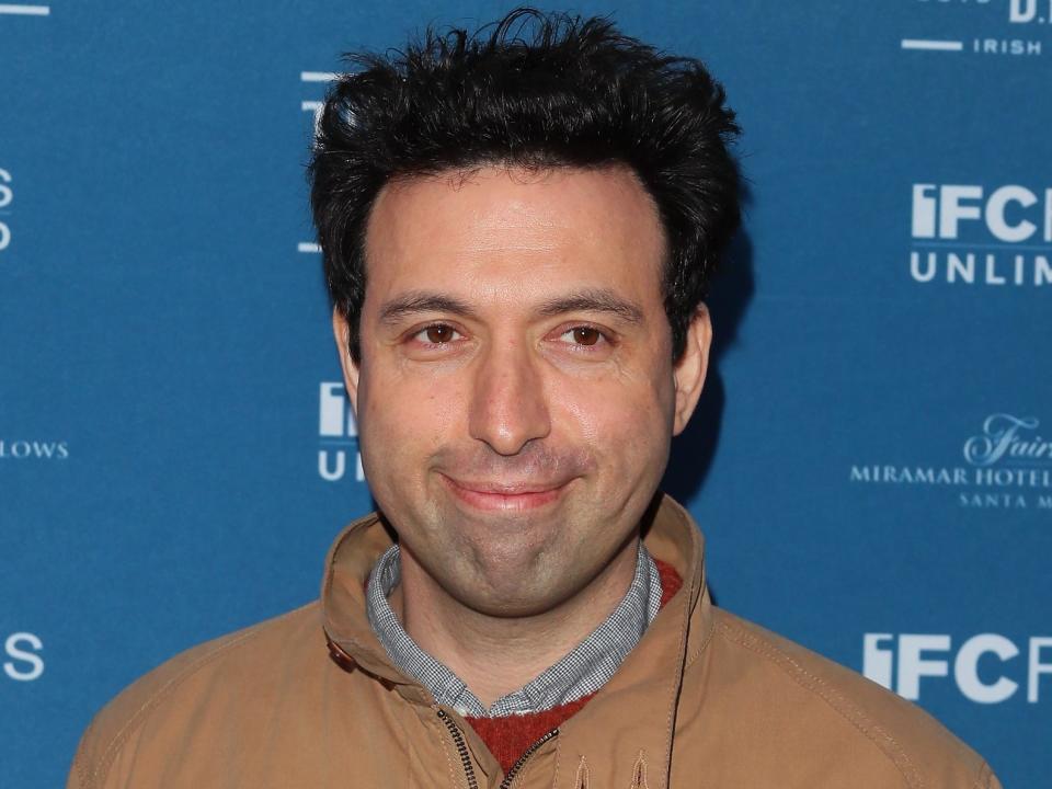 Alex Karpovsky posing on the red carpet at the IFC Films Spirit Awards Party on February 08, 2020