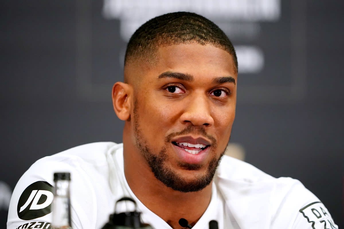 Anthony Joshua is preparing to return to the ring on April 1 (Zac Goodwin/PA) (PA Wire)