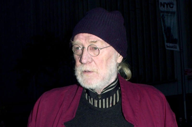 Richard Harris, seen here at the New York premiere of "Harry Potter and the Sorcerer's Stone" in 2001, died at a London hospital on Oct. 25, 2002. He was 72. File Photo by Ezio Petersen/UPI
