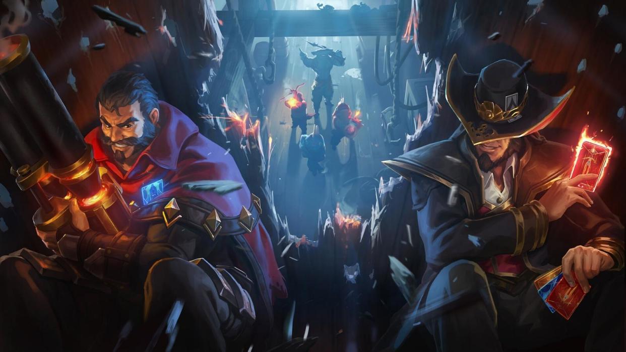 Illustration from The Boys and Bombolini featuring League of Legends characters Graves and Twisted Fate (Photo: Riot Games)