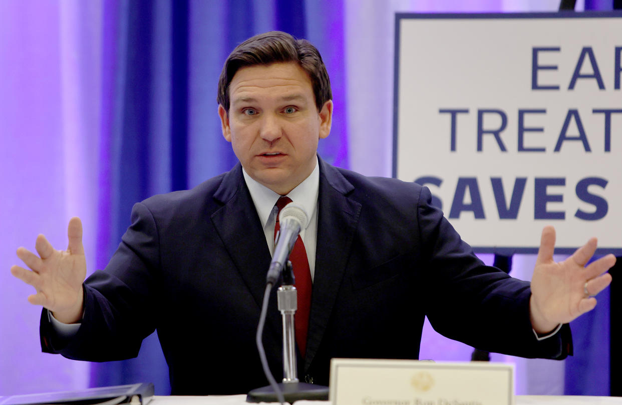 DeSantis holds a press conference in Miami.