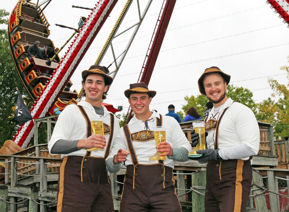The sixth annual Oktoberfest at Adventureland in Altoona in 2020 featured amusement park rides, food, games, and entertainment.