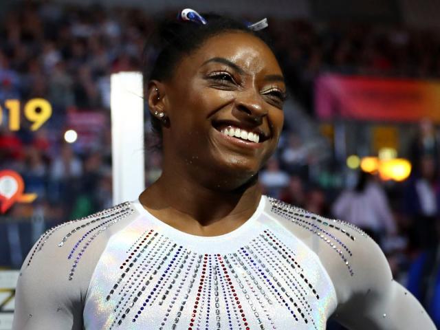 Simone Biles was giddy when her boyfriend, Jonathan Owens, was promoted and  played for the Houston Texans