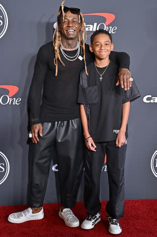 Axelle/Bauer-Griffin/FilmMagic Lil Wayne and Kameron Carter attend the 2022 ESPYs at Dolby Theatre on July 20, 2022 in Hollywood, California