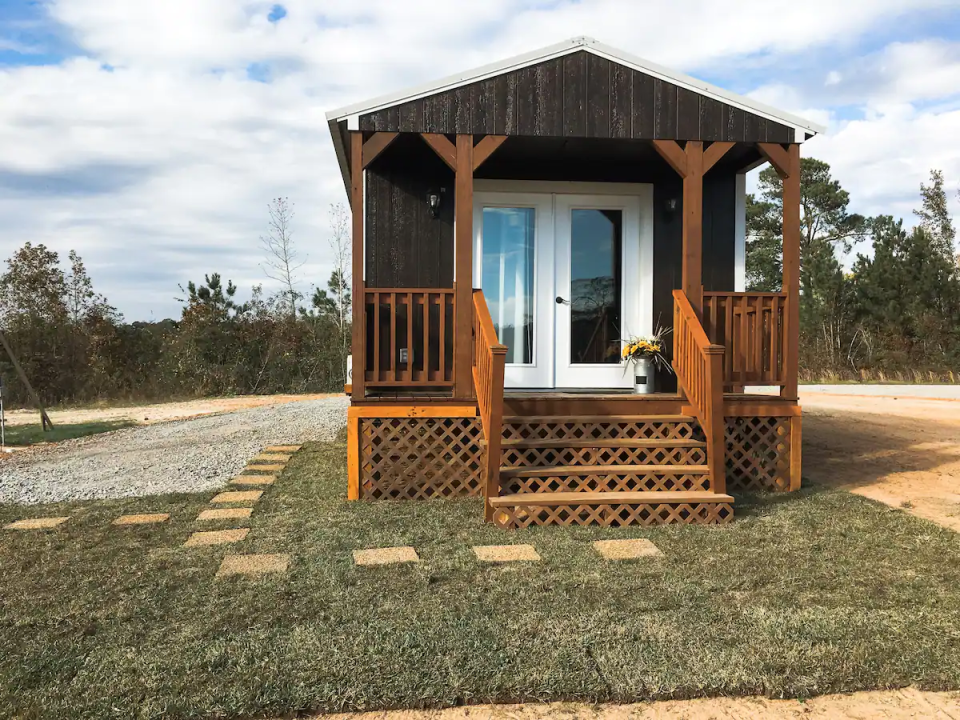 Relax with some locally produced wine at one of two quaint cottages in West Monroe. These perfect getaways for two are placed directly on the Landry Vineyard property