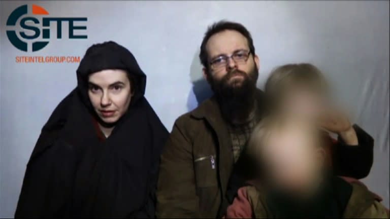 Caitlan Coleman Boyle (l) and her Canadian husband were abducted by the Haqqani network while travelling through a remote area of Afghanistan -- for reasons that remain unclear -- in 2012