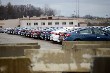 New vehicles sit in a parking lot at the General Motors Lordstown Complex, assembly plant in Warren, Ohio, U.S., November 26, 2018. REUTERS/Alan Freed