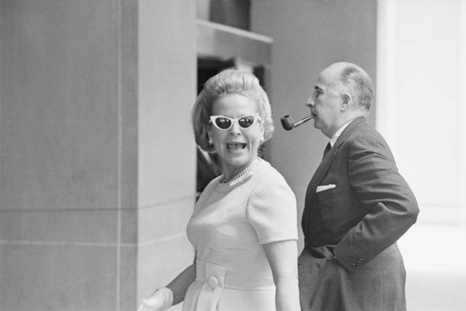 Martha Mitchell with her husband, Attorney General John Mitchell, in 1971