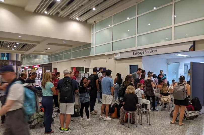 Karen and friends were among passengers who spent hours at Dubai International Airport -Credit:Karen McArthur