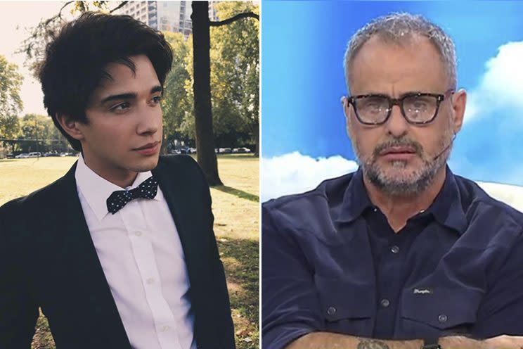 Julián Serrano se cruzó con Jorge Rial. Foto: Instagram.com/julianserrano01 y Twitter.com/AmericaTV