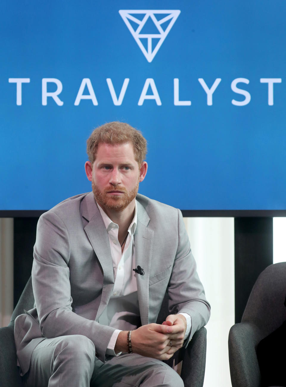 AMSTERDAM, NETHERLANDS - SEPTEMBER 03: Prince Harry, Duke of Sussex announces a partnership between Booking.com, SkyScanner, CTrip, TripAdvisor and Visa called 'Travalyst' at A'dam Tower on September 03, 2019 in Amsterdam, Netherlands. The initiative is to help transform the travel industry to better protect tourist destinations. (Photo by Chris Jackson/Getty Images)