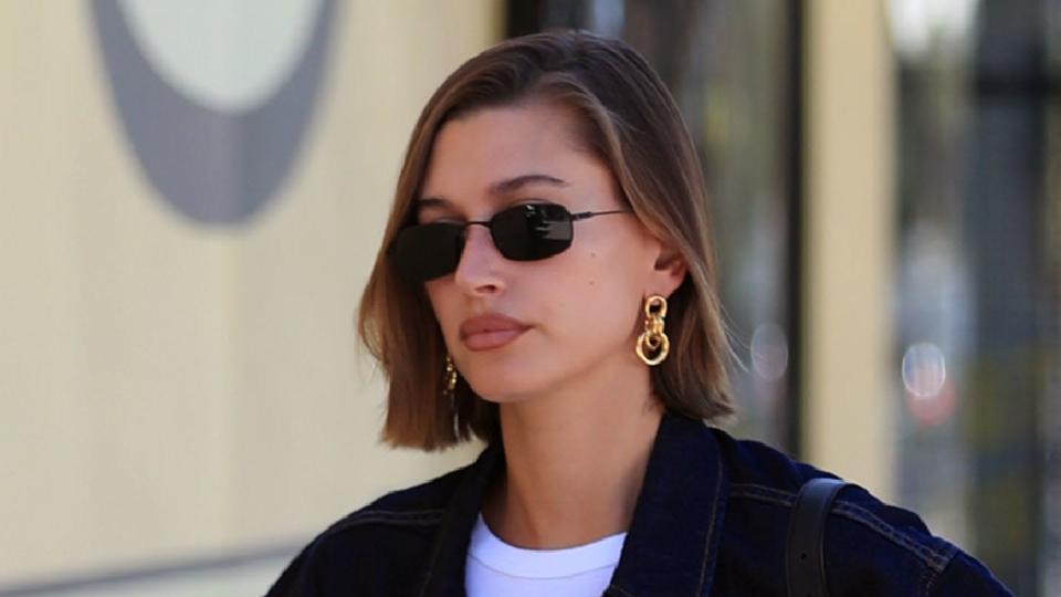 Hailey Bieber  is seen out and about on July 26, 2023 in Los Angeles, California. (Photo by MEGA/GC Images)