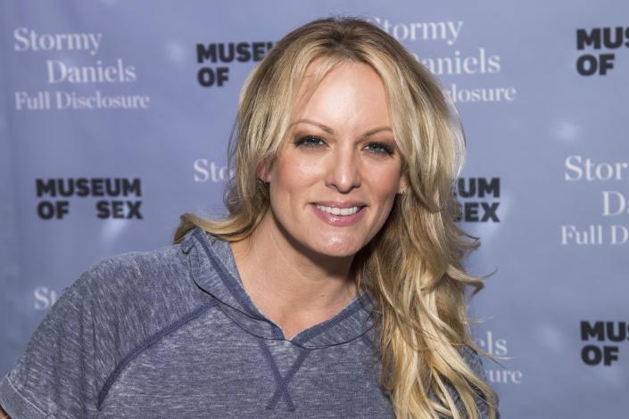 Adult film actress Stormy Daniels attends a book signing for her memoir 