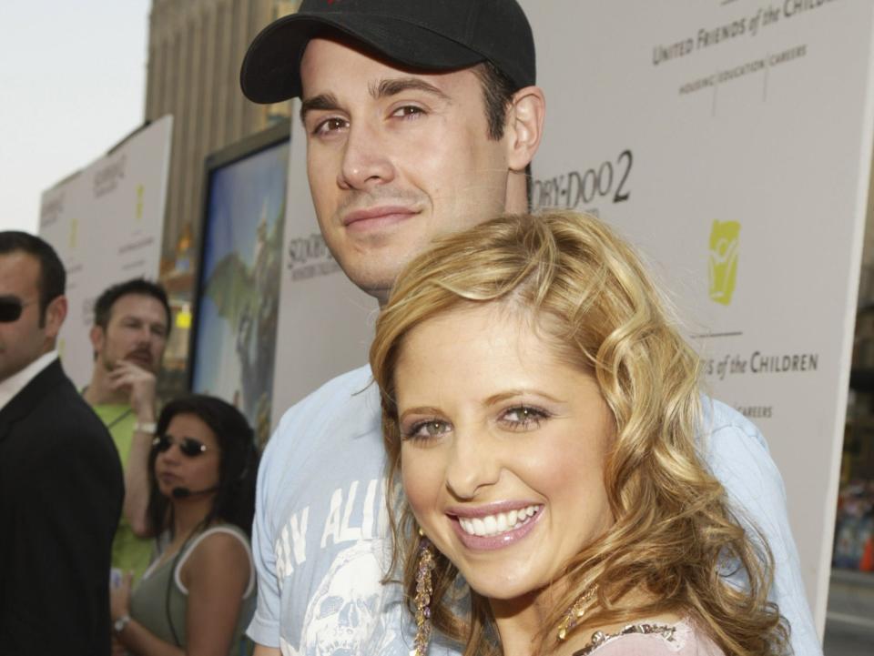 Freddie Prinze Jr. and Sarah Michelle Gellar at the 2004 premiere of "Scooby-Doo 2: Monsters Unleashed."