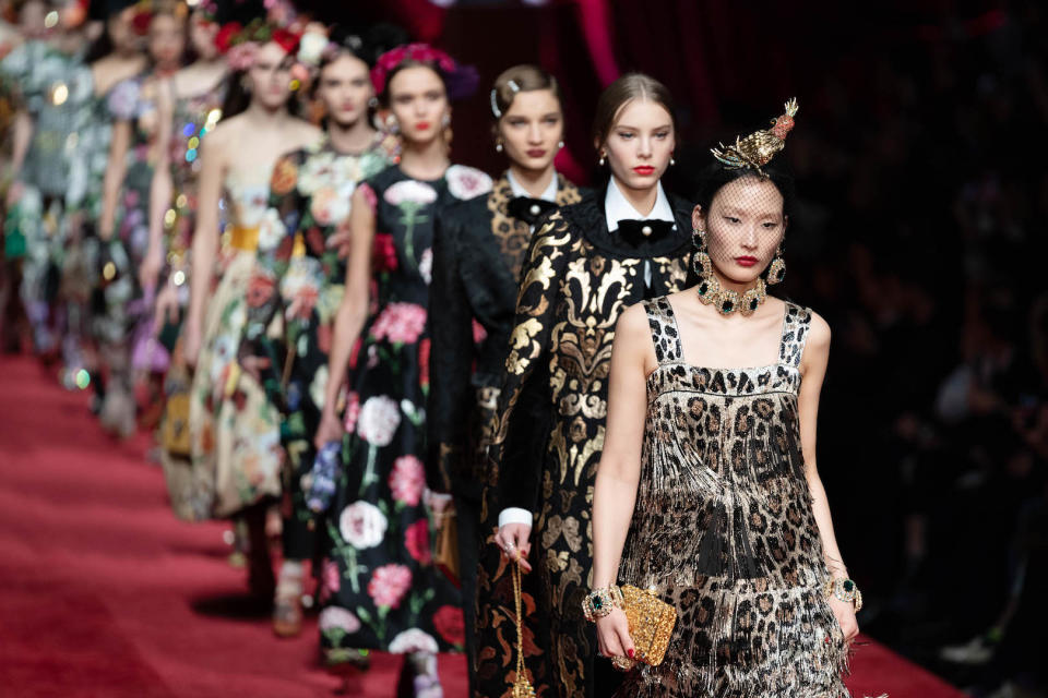 A large number of Chinese journalists boycotted the Dolce and Gabbana February 2019 show during Milan Fashion Week [Photo: Getty]