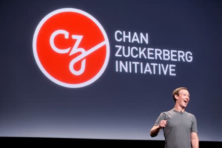 Mark Zuckerberg announces the Chan Zuckerberg Initiative to "cure, prevent or manage all disease" by the end of the century during a news conference at UCSF Mission Bay in San Francisco, California, U.S. September 21, 2016. REUTERS/Beck Diefenbach