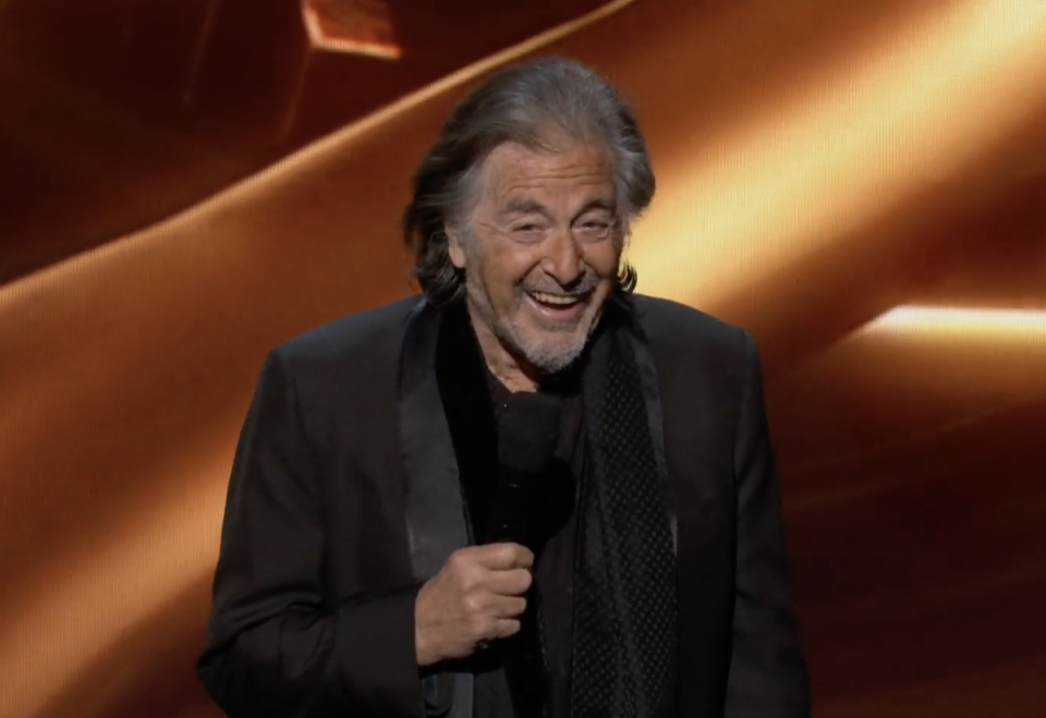 Al Pacino at the Game Awards 2022 (YouTube)