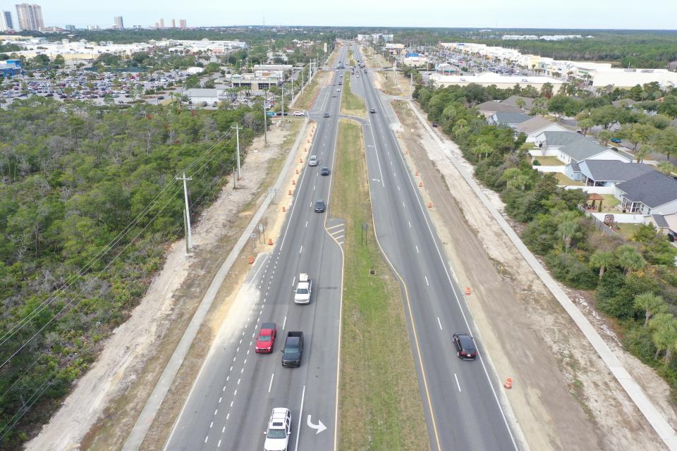 Work continues to inch forward in a massive project to expand a portion of U.S. 98 (Panama City Beach Parkway) in Bay County from four to six lanes.