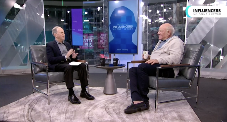 Yahoo Finance Editor-in-Chief Andy Serwer interviews media mogul Barry Diller on “Influencers with Andy Serwer.” Diller explained his view of success and more. (Photo: Yahoo Finance)