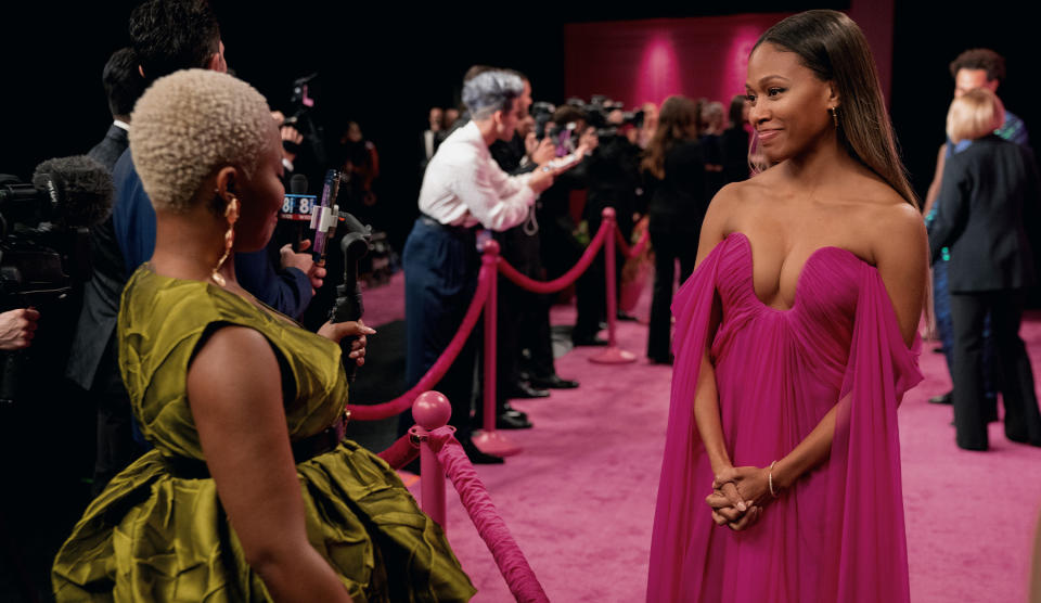 The Morning Show, costumes, costume design, Apple, Apple TV+, Apple TV, Jennifer Aniston, Reese Witherspoon, Nicole Beharie, television, entertainment, fashion, fashion design, Valentino, Pierpaolo Piccioli, Fashion Institute of Technology, FIT, Sophie de Rakoff