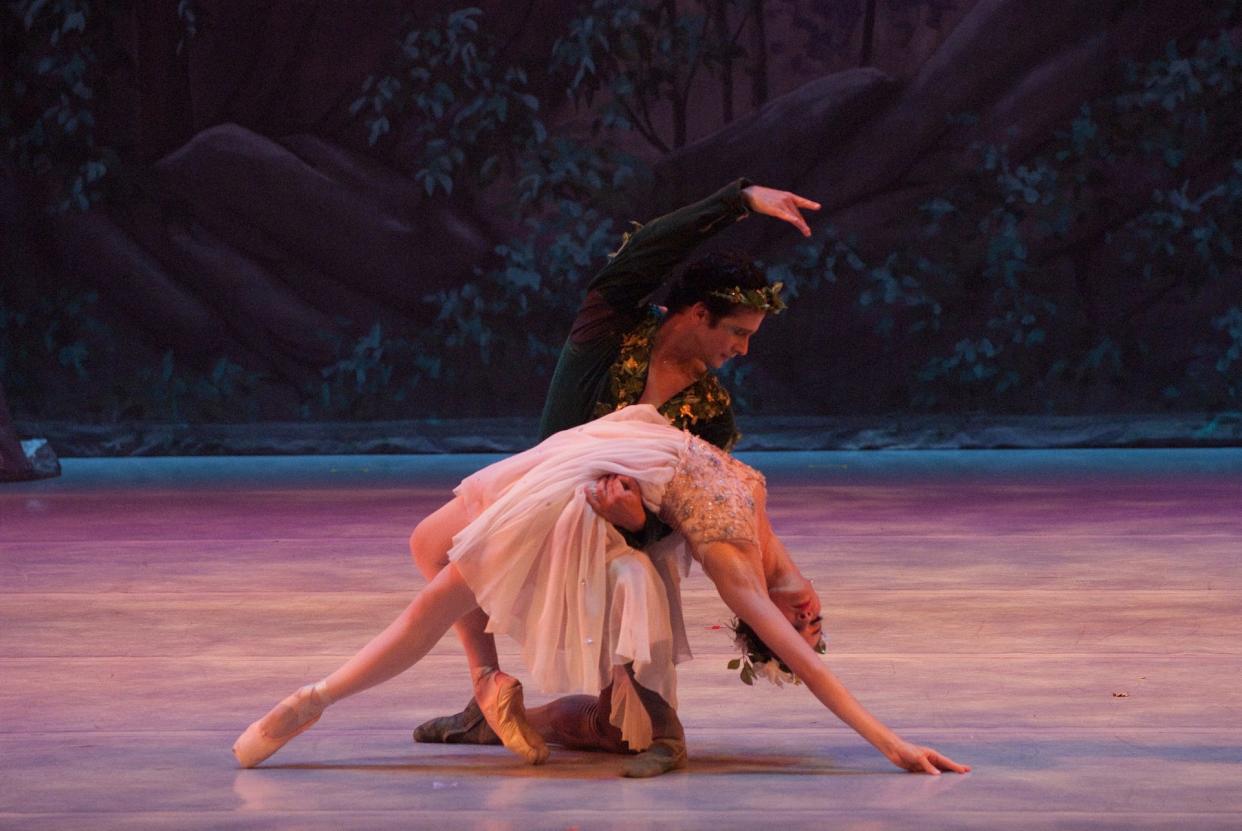 Rogelio Corrales as Oberon and Lily Loveland as Titania in "A Midsummer Night's Dream."