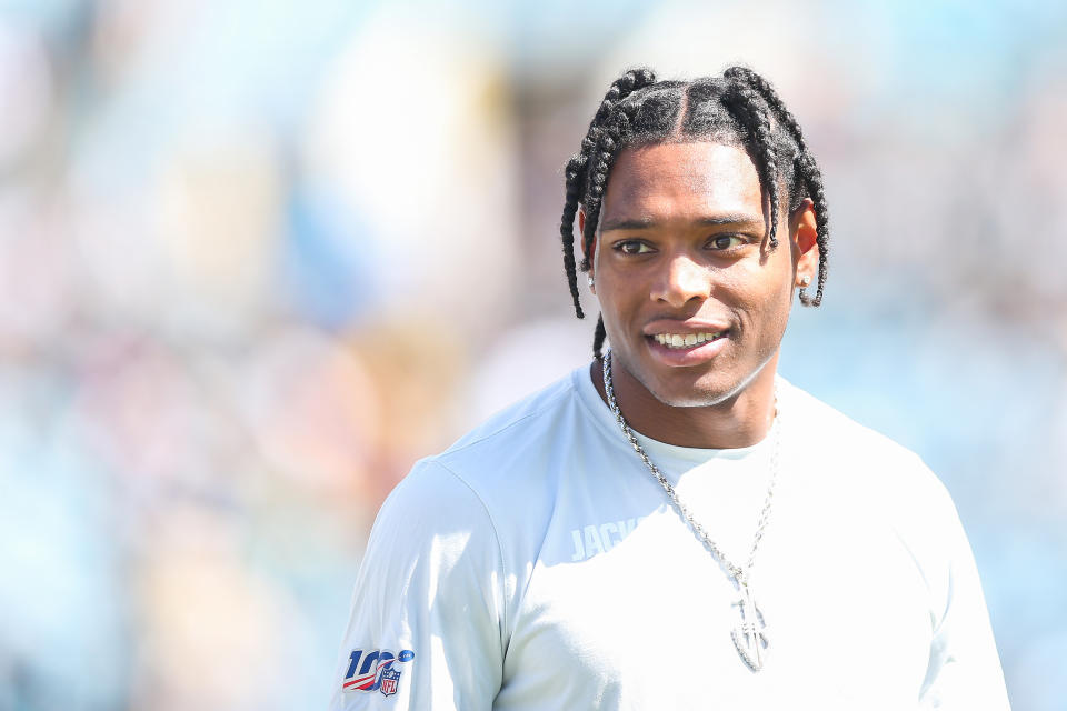 New Los Angeles Rams cornerback Jalen Ramsey will make his debut with the team on Sunday. (Getty Images)