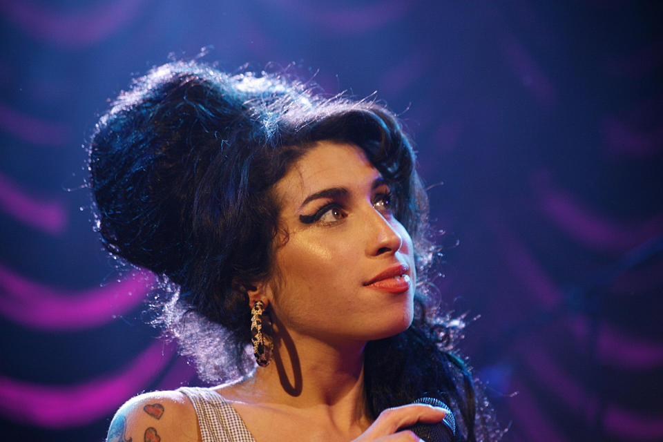 Closeup of Amy Winehouse