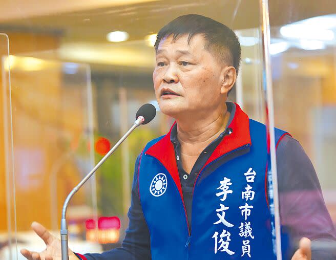 國民黨台南市議員李文俊13日遭收押禁見。（本報資料照片）