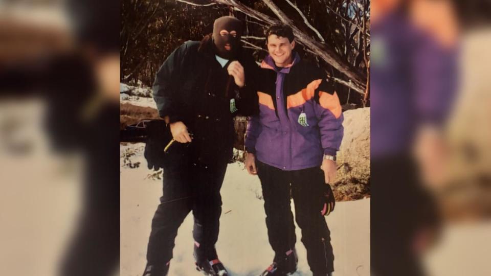 Brenden Abbott, left, with his brother Glenn Abbott