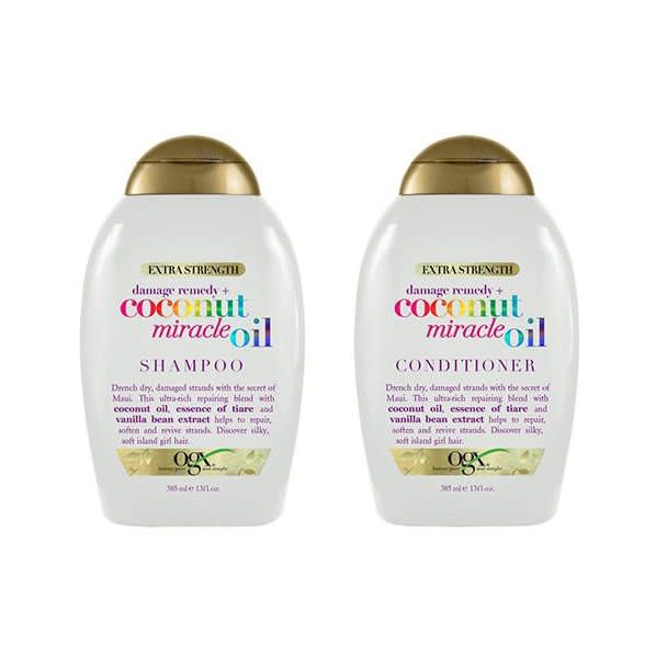 Drugstore Shampoo & Conditioner: OGX Damage Remedy + Coconut Miracle Oil Shampoo & Conditioner