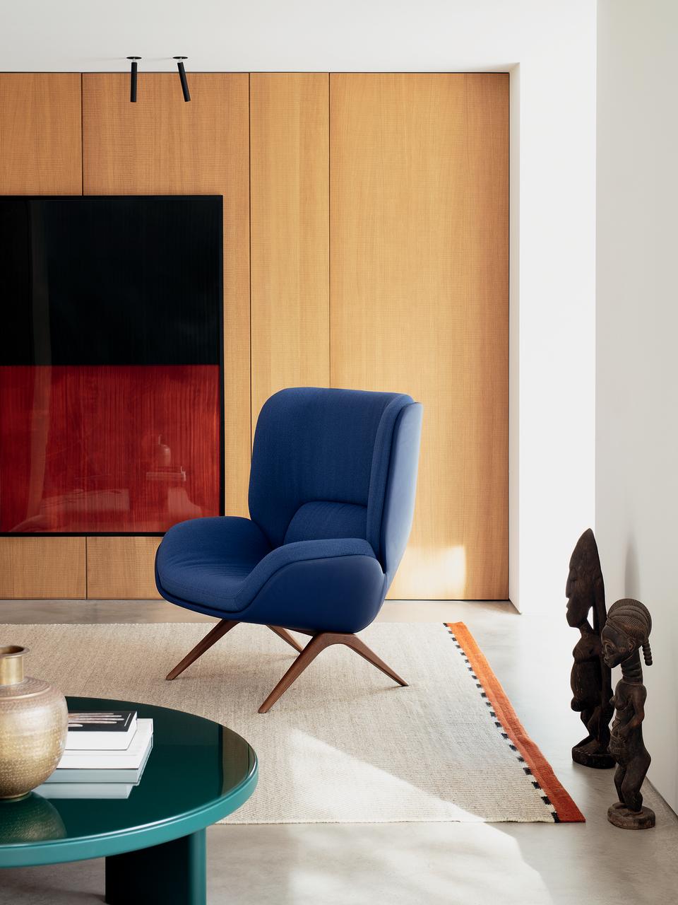 Milan Design Week Arper Lepal blue armchair