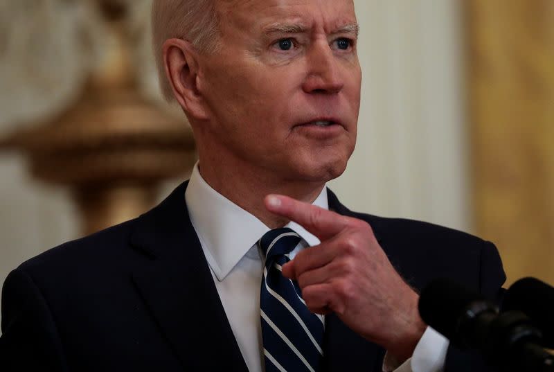 U.S. President Joe Biden holds news conference at the White House in Washington