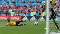 Soccer Football - World Cup - Group G - Belgium vs Tunisia - Spartak Stadium, Moscow, Russia - June 23, 2018 Belgium's Michy Batshuayi scores their fifth goal REUTERS/Albert Gea