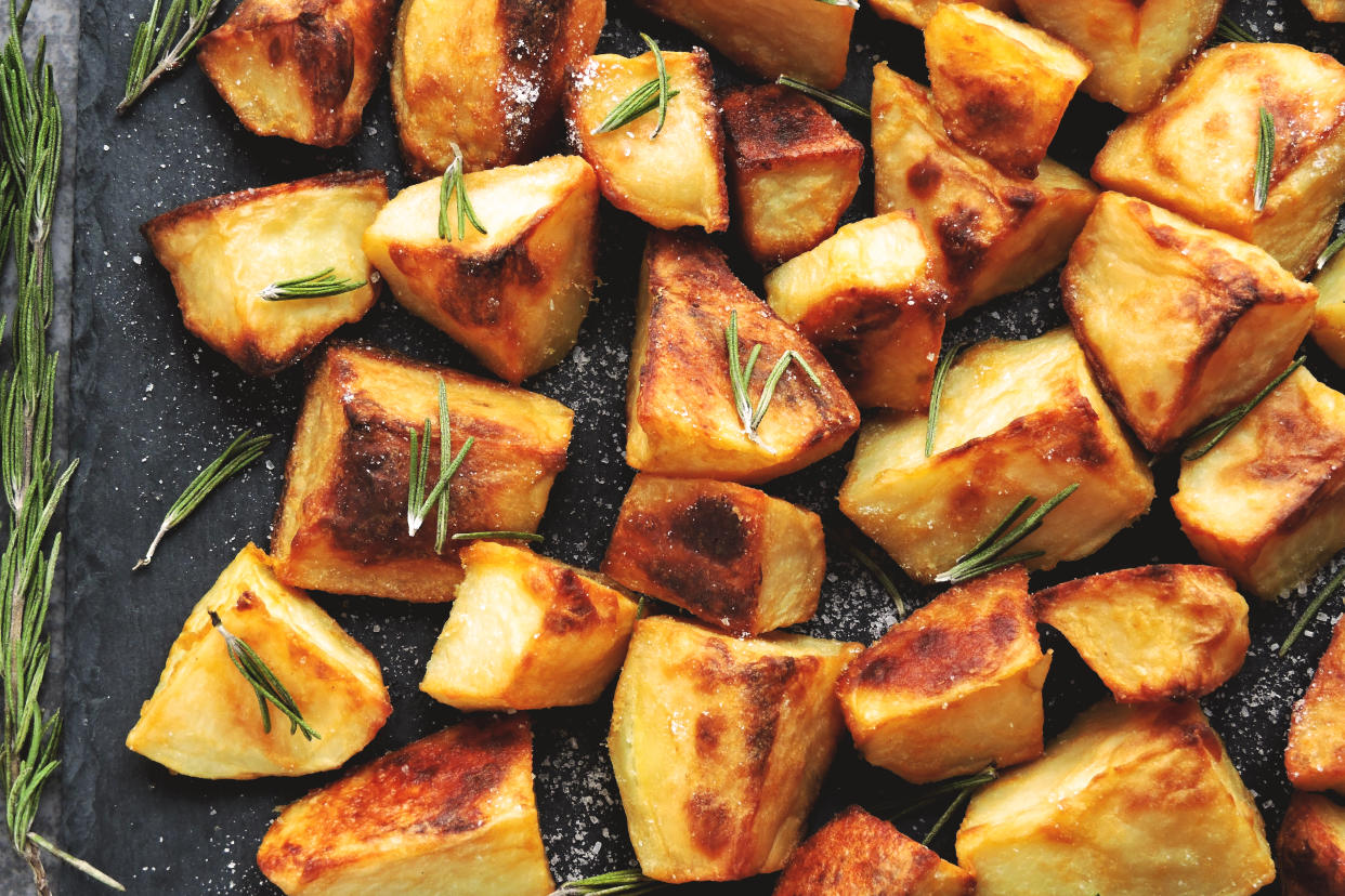 Chopped roast potatoes. (Getty Images)
