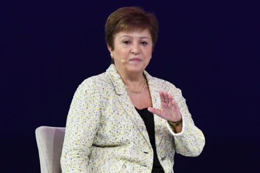 International Monetary Fund managing director Kristalina Georgieva at the Global Women's Forum in Dubai