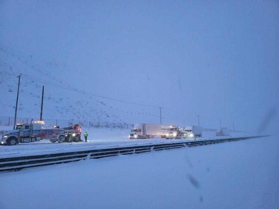 Heavy snow and ice closed the Grapevine Saturday morning, the California Highway Patrol reported.