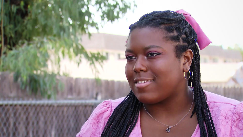 Alex Beckom, a Starbucks barista in Santee, Calif., was scolded by a customer who refused to keep her face mask on. (NBC San Diego)