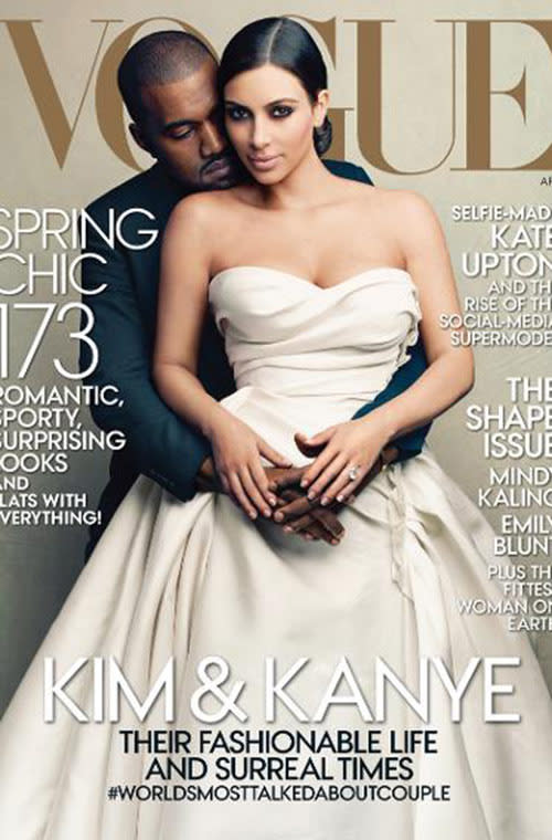 Kim Kardashian and Kanye West in Vogue